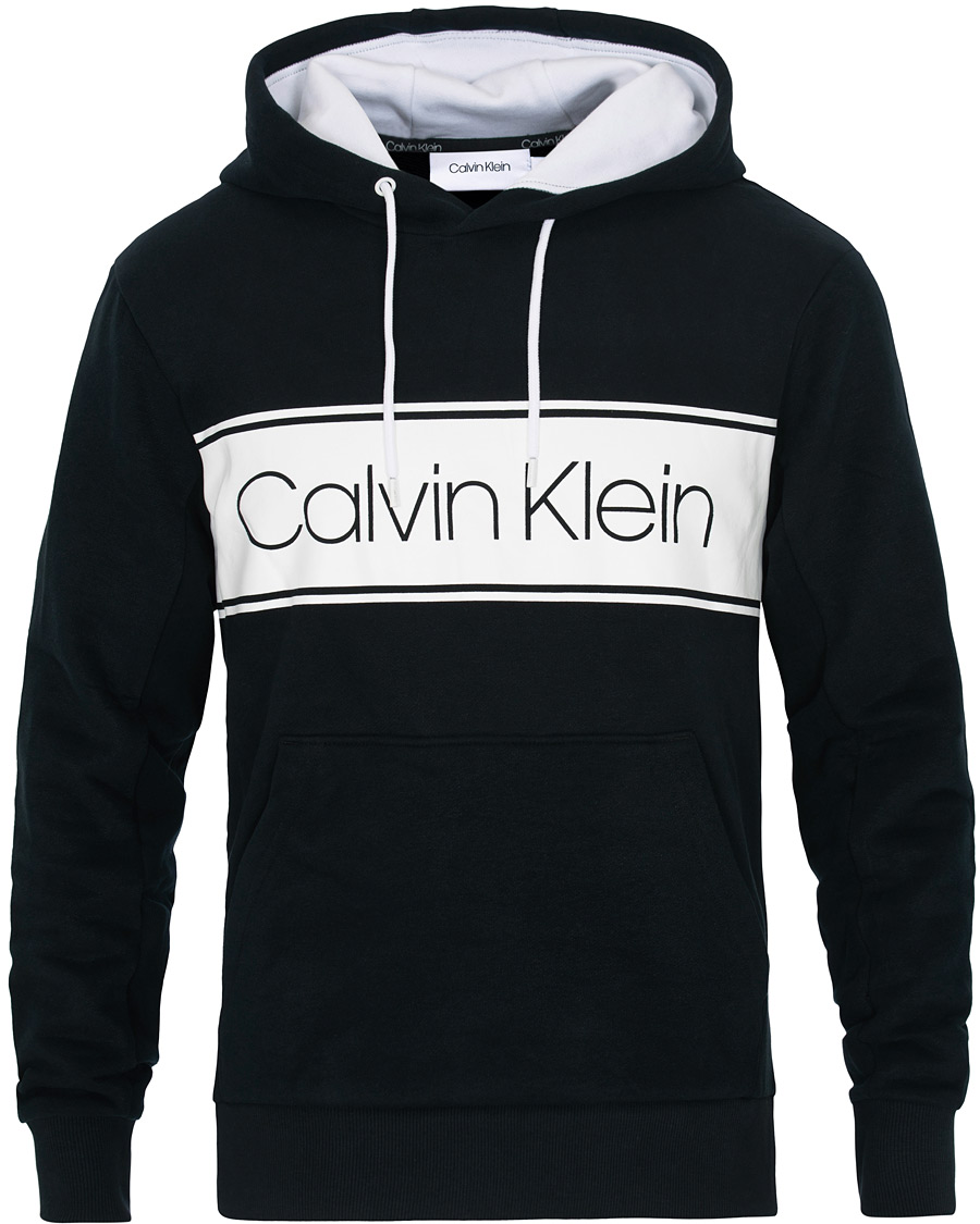 Herr | Tröjor | Calvin Klein | Logo Stripe Hoodie Black