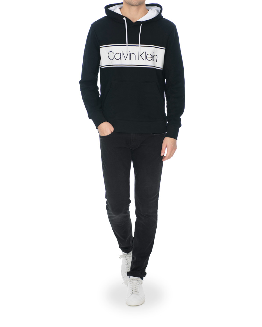 Herr | Tröjor | Calvin Klein | Logo Stripe Hoodie Black