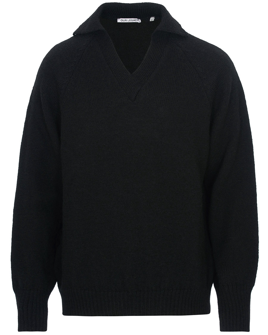 Herr | Tröjor | Our Legacy | Big Knit Coarse Wool Sweater Black
