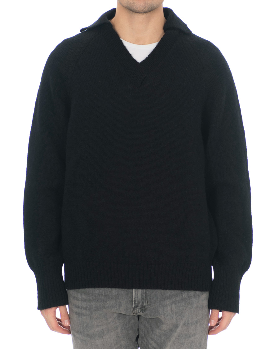 Herr | Tröjor | Our Legacy | Big Knit Coarse Wool Sweater Black