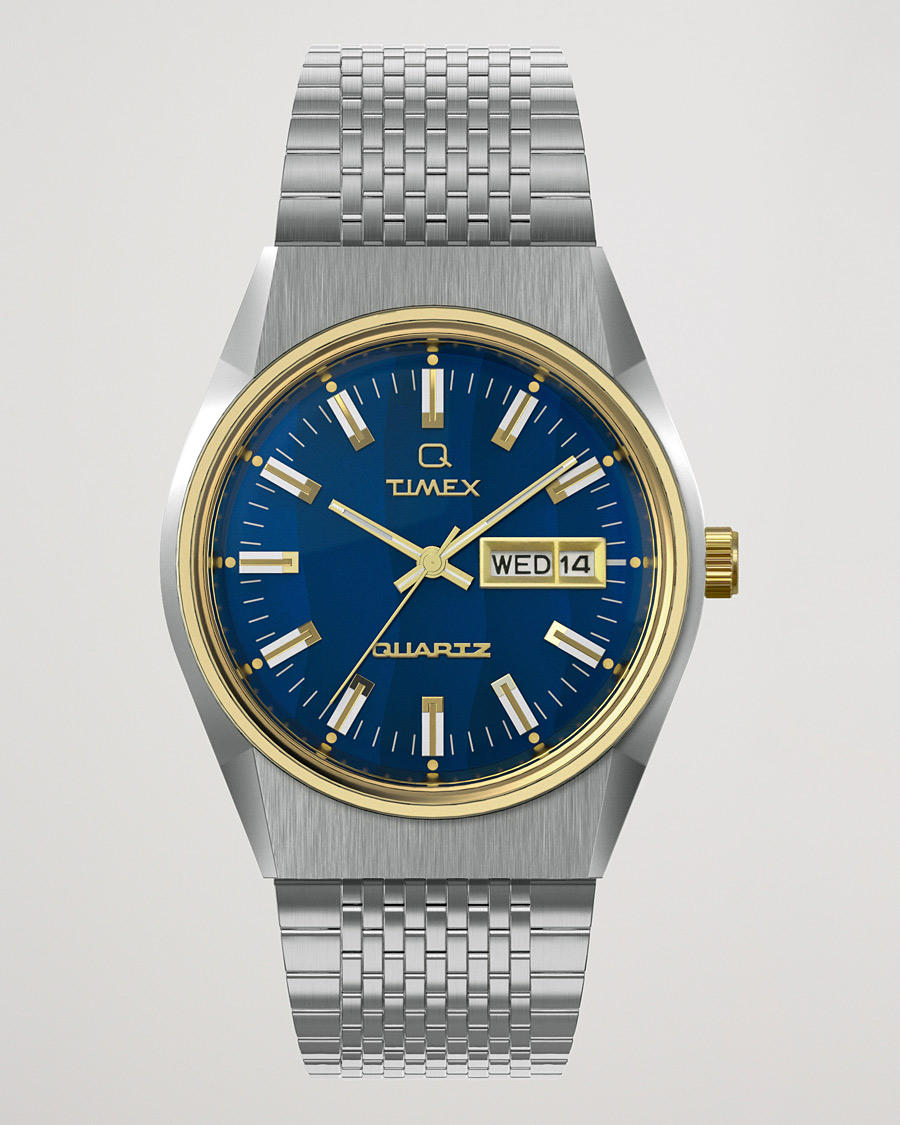 Herr | Timex Q Reissue 1978 Falcon Eye 38mm Steel/Blue Dial | Timex | Q Reissue 1978 Falcon Eye 38mm Steel/Blue Dial