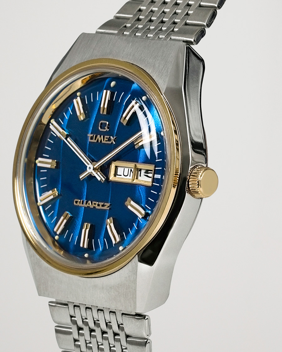 Herr | Timex Q Reissue 1978 Falcon Eye 38mm Steel/Blue Dial | Timex | Q Reissue 1978 Falcon Eye 38mm Steel/Blue Dial