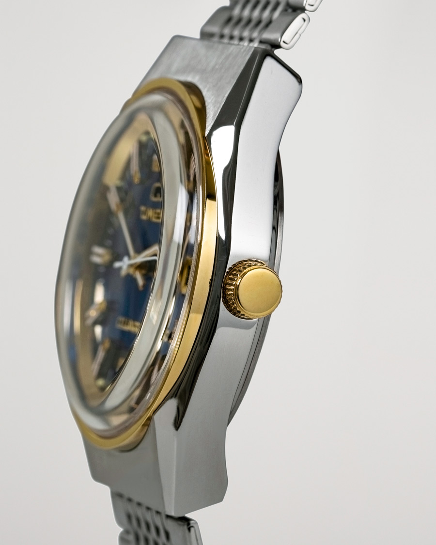 Herr | Timex Q Reissue 1978 Falcon Eye 38mm Steel/Blue Dial | Timex | Q Reissue 1978 Falcon Eye 38mm Steel/Blue Dial