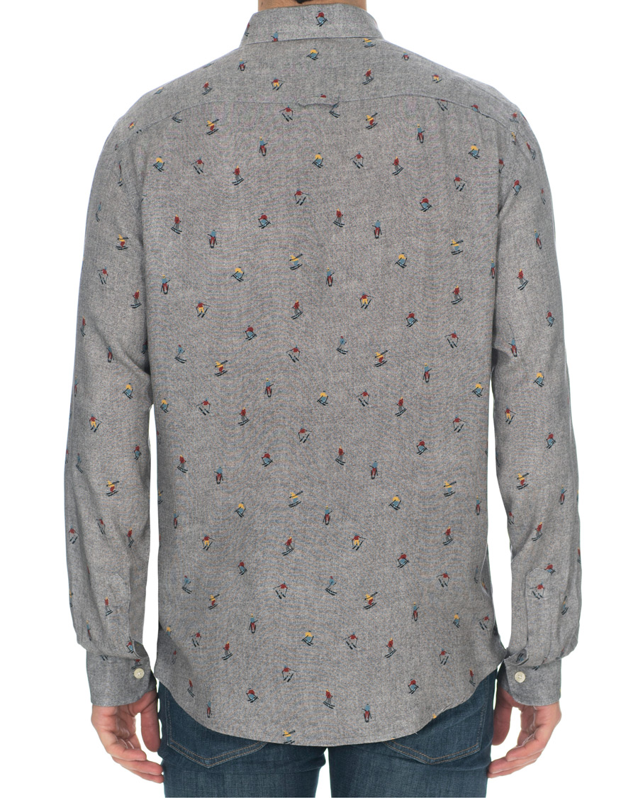 Herr | Skjortor | Morris | Jasper Button Down Tencel Ski Shirt Grey