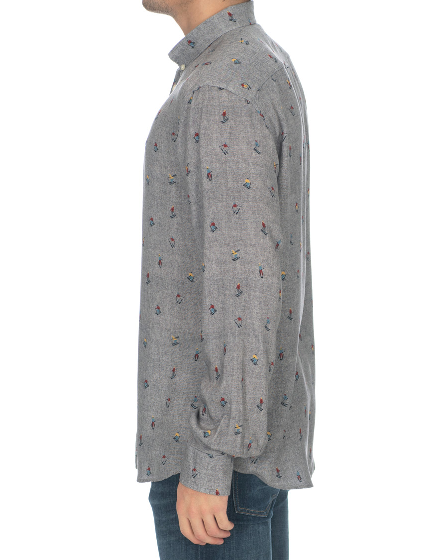 Herr | Skjortor | Morris | Jasper Button Down Tencel Ski Shirt Grey