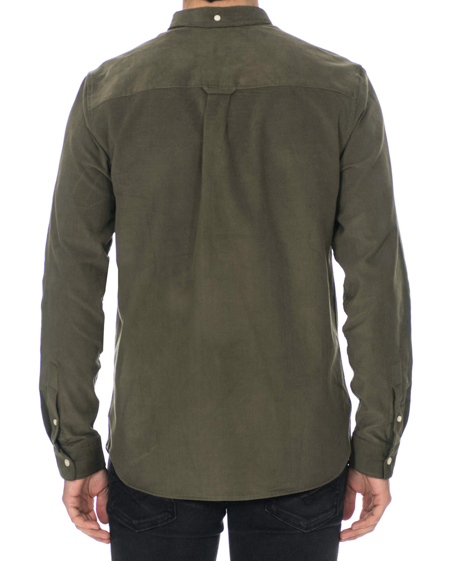 Herr | Skjortor | Lyle & Scott | Baby Corduroy Shirt Olive Green