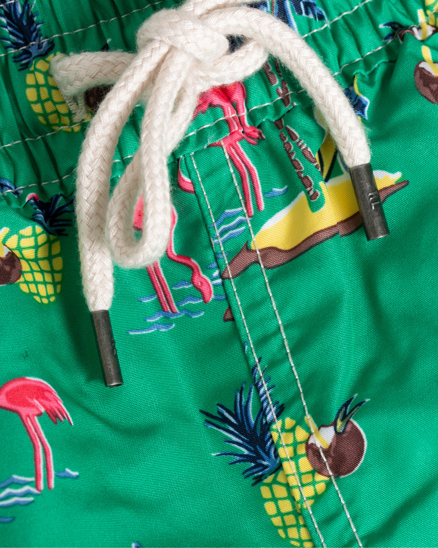 Herr | Badbyxor | Polo Ralph Lauren | Traveler Printed Flamingo Swimshorts Green