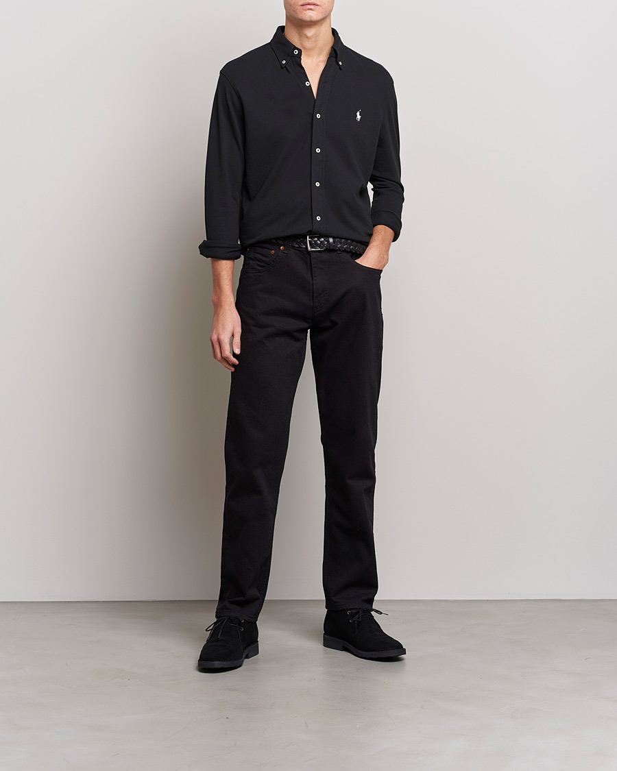 Herr | Skjortor | Polo Ralph Lauren | Featherweight Mesh Shirt Polo Black
