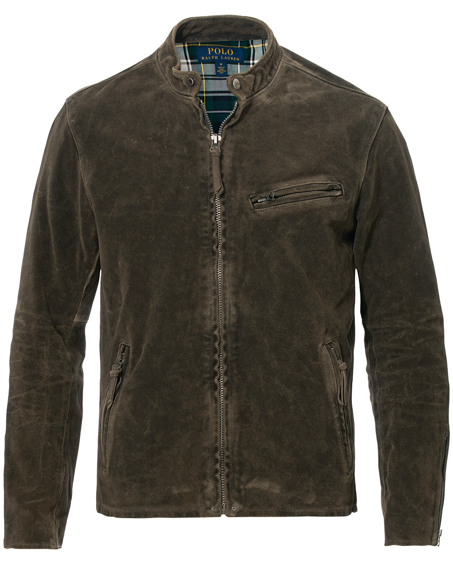 Herr | Jackor | Polo Ralph Lauren | Cafe Racer Suede Jacket Grey
