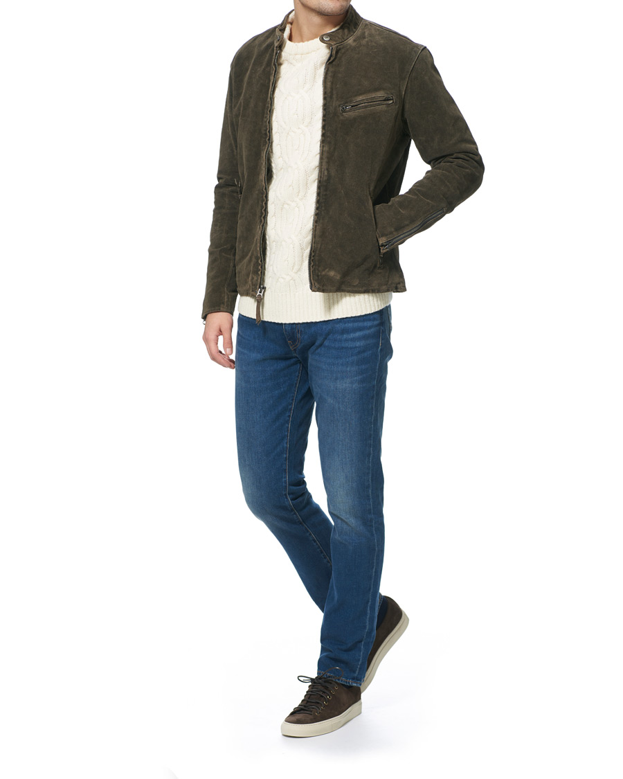 Herr | Jackor | Polo Ralph Lauren | Cafe Racer Suede Jacket Grey