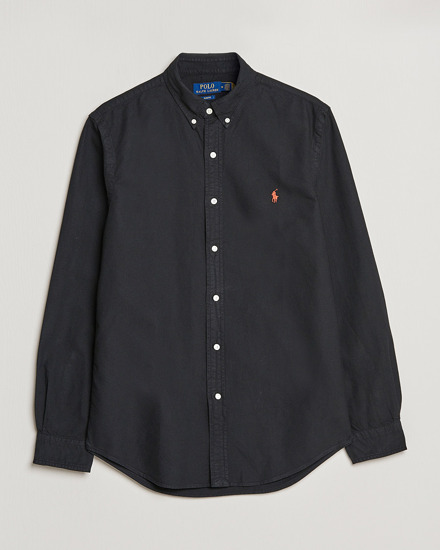 Herr | Skjortor | Polo Ralph Lauren | Slim Fit Garment Dyed Oxford Shirt Polo Black