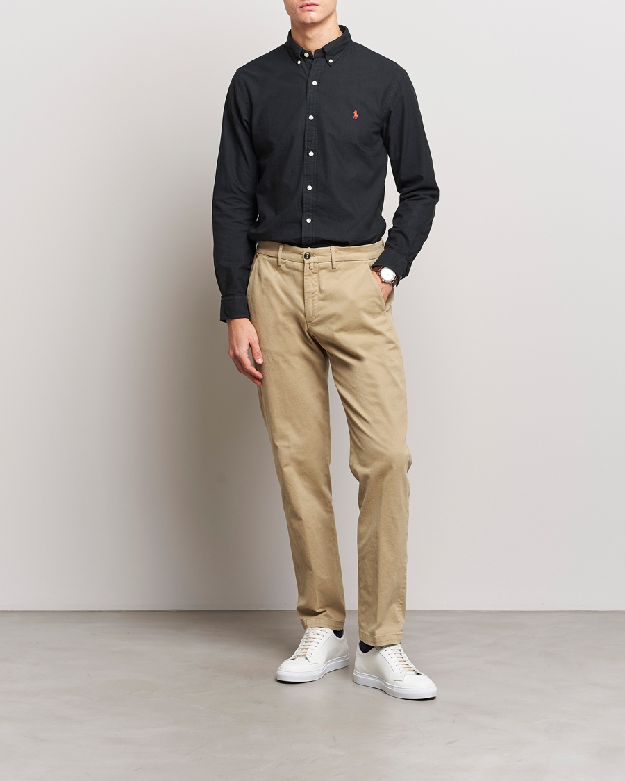 Herr | Skjortor | Polo Ralph Lauren | Slim Fit Garment Dyed Oxford Shirt Polo Black