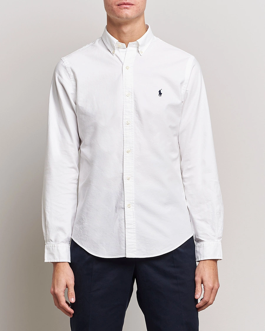 Herr | Skjortor | Polo Ralph Lauren | Slim Fit Garment Dyed Oxford Shirt White