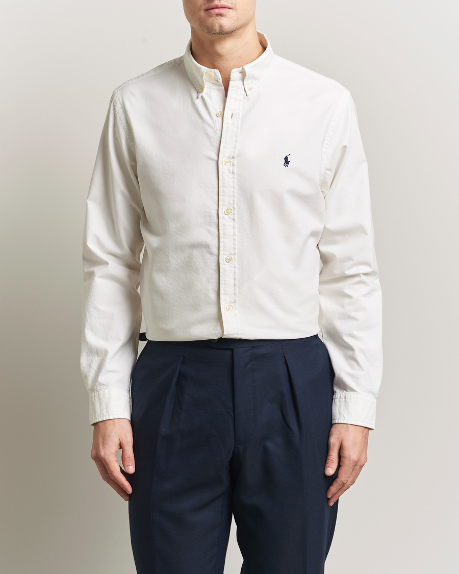Herr | Skjortor | Polo Ralph Lauren | Slim Fit Garment Dyed Oxford Shirt White