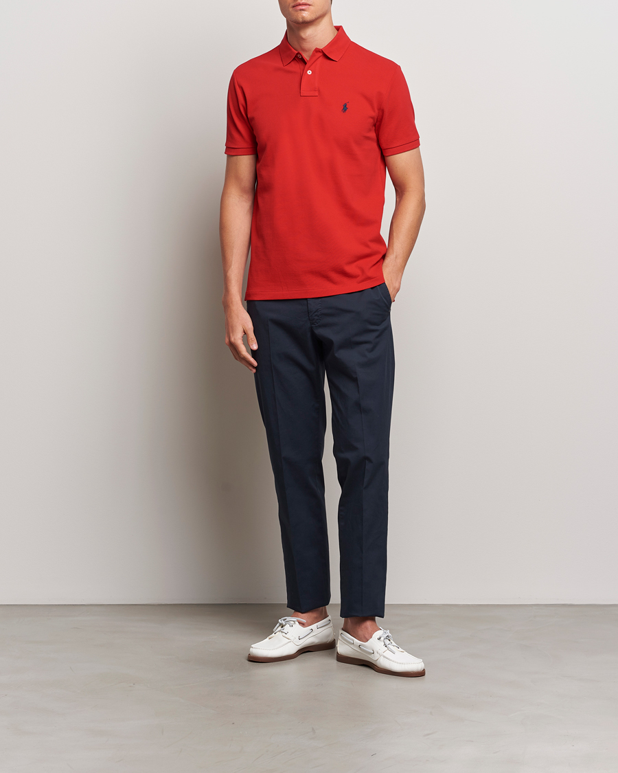 Herr | Pikéer | Polo Ralph Lauren | Custom Slim Fit Polo Red