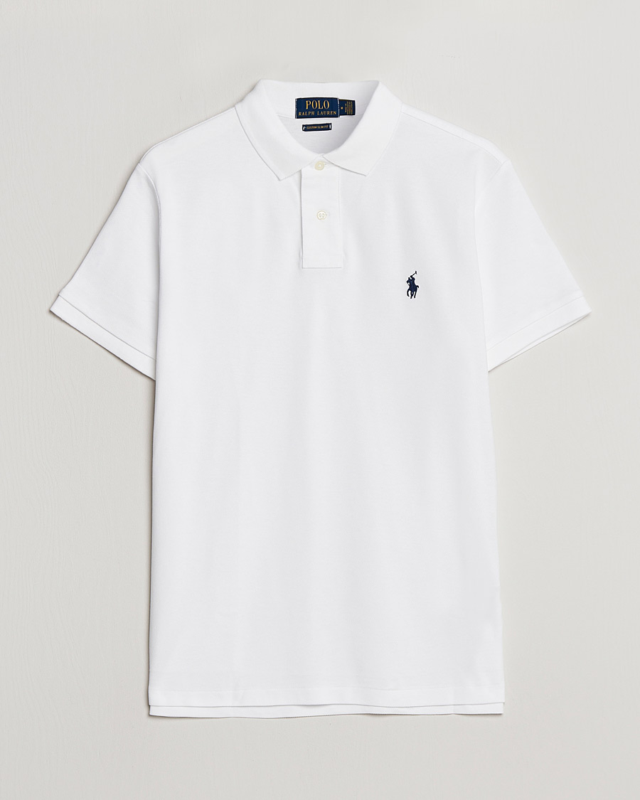 Herr | Pikéer | Polo Ralph Lauren | Custom Slim Fit Polo White