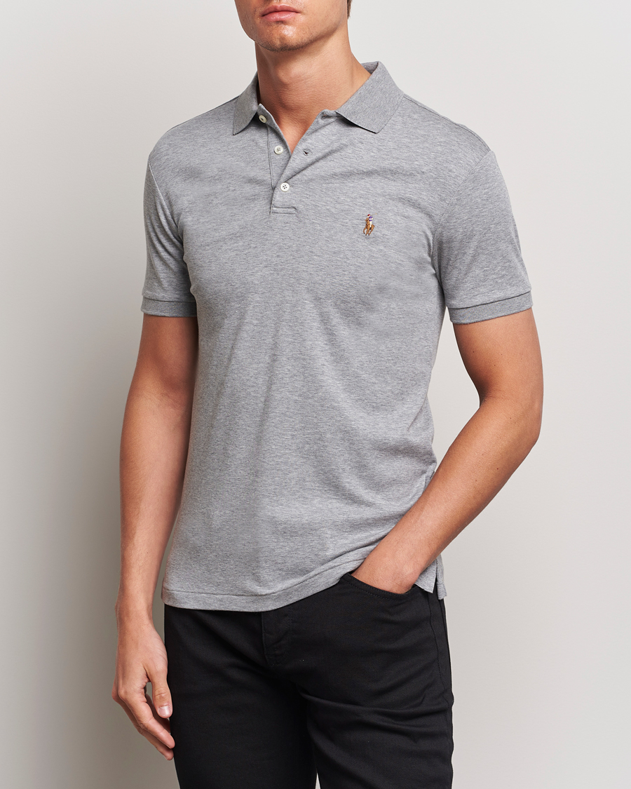 Herr |  | Polo Ralph Lauren | Slim Fit Pima Cotton Polo Polo Steel Heather