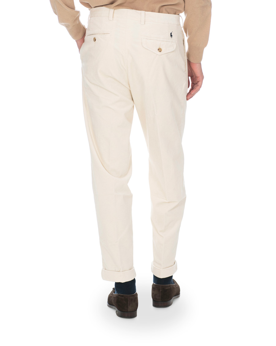 Herr | Byxor | Polo Ralph Lauren | Corduroy Pleated Turn Up Pants Andover Cream