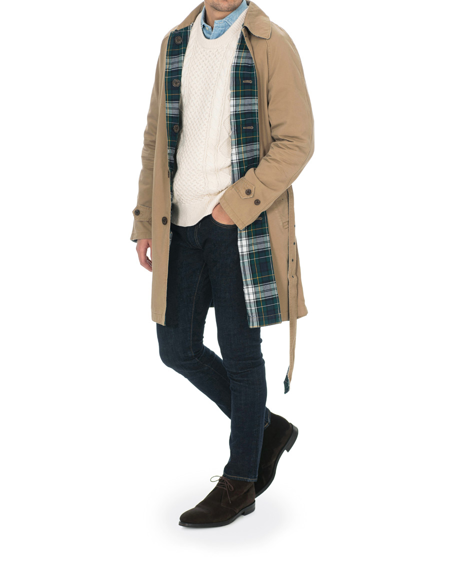 Herr | Jackor | Polo Ralph Lauren | Reversible Trench Coat Desert Khaki/Gordon Tartan