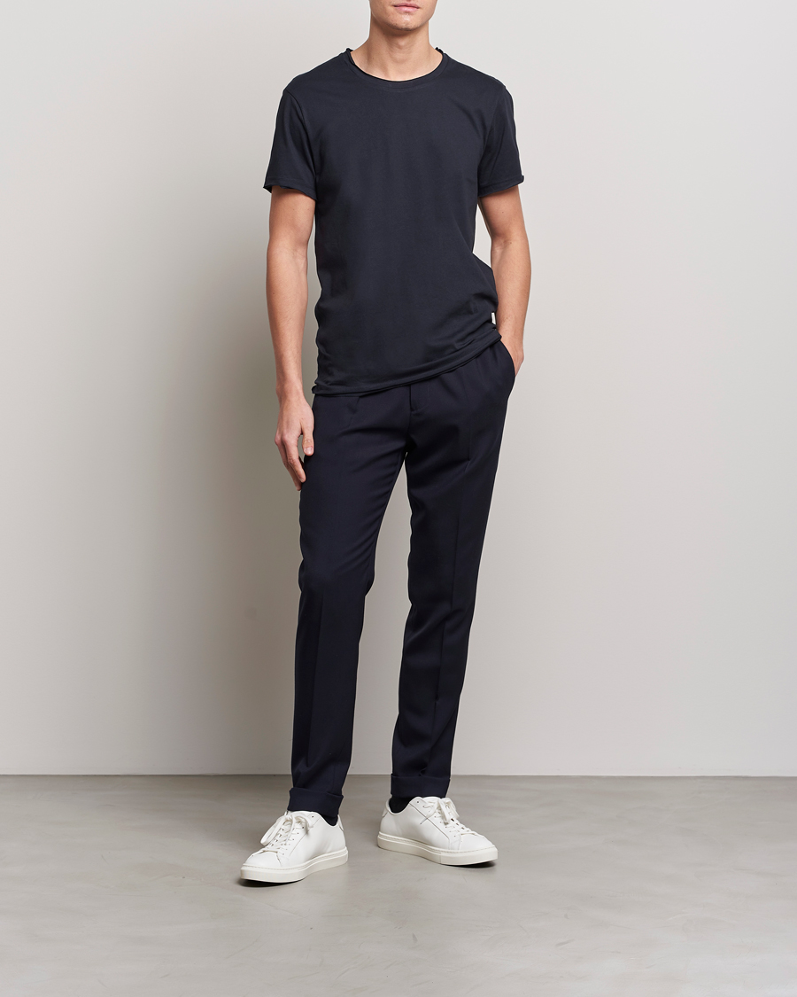 Herr | T-Shirts | Bread & Boxers | Crew Neck Relaxed Dark Navy