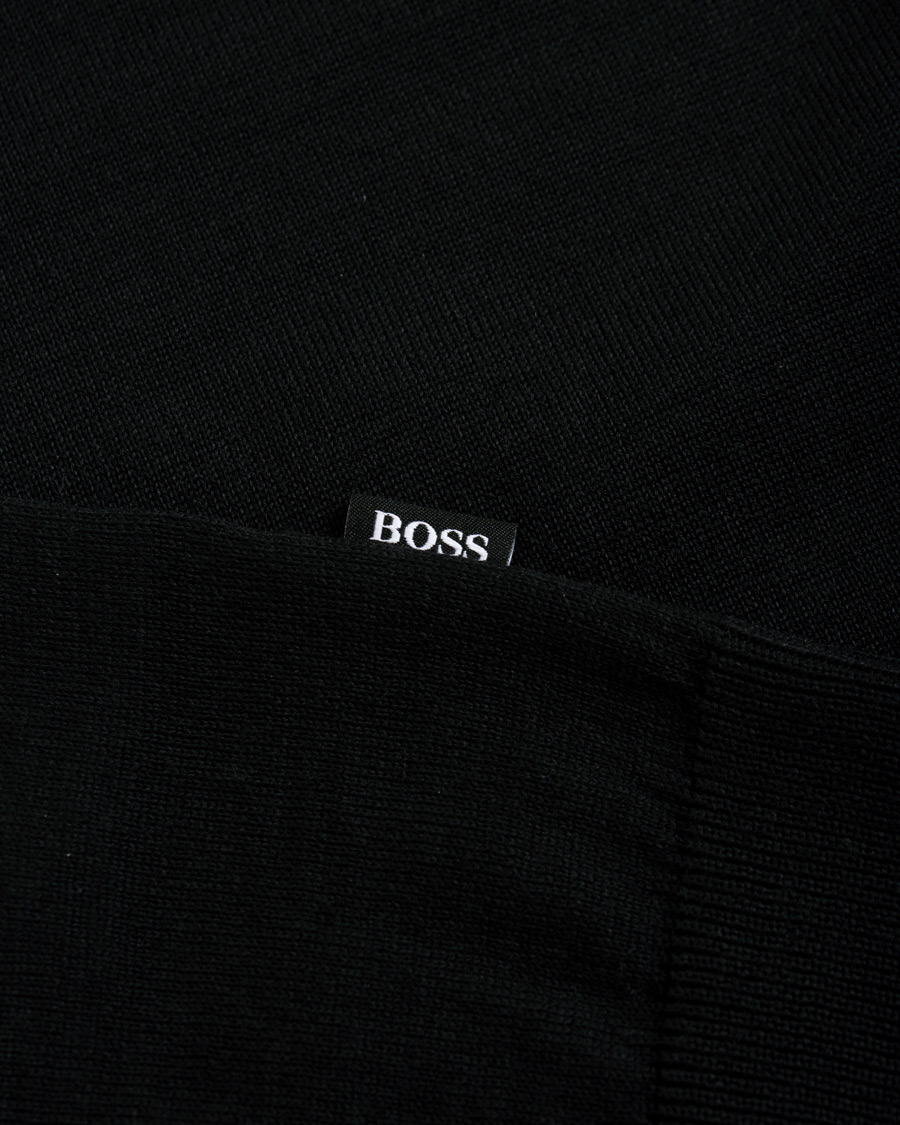 Herr | Tröjor | BOSS BLACK | BOSS Grayson Extra Fine Merino Knitted Poloshirt Black