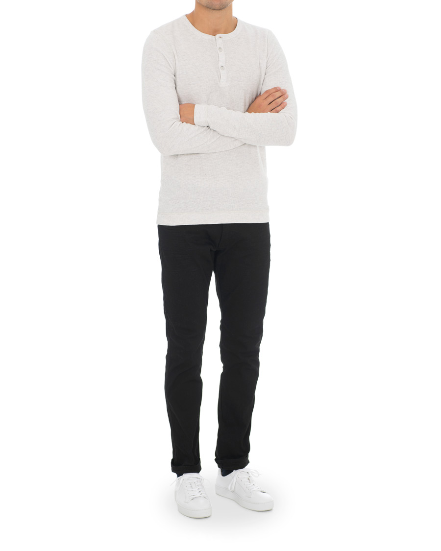 Herr | Tröjor | BOSS ORANGE | BOSS Casual Trix Fine Heather Waffle Henley Natural