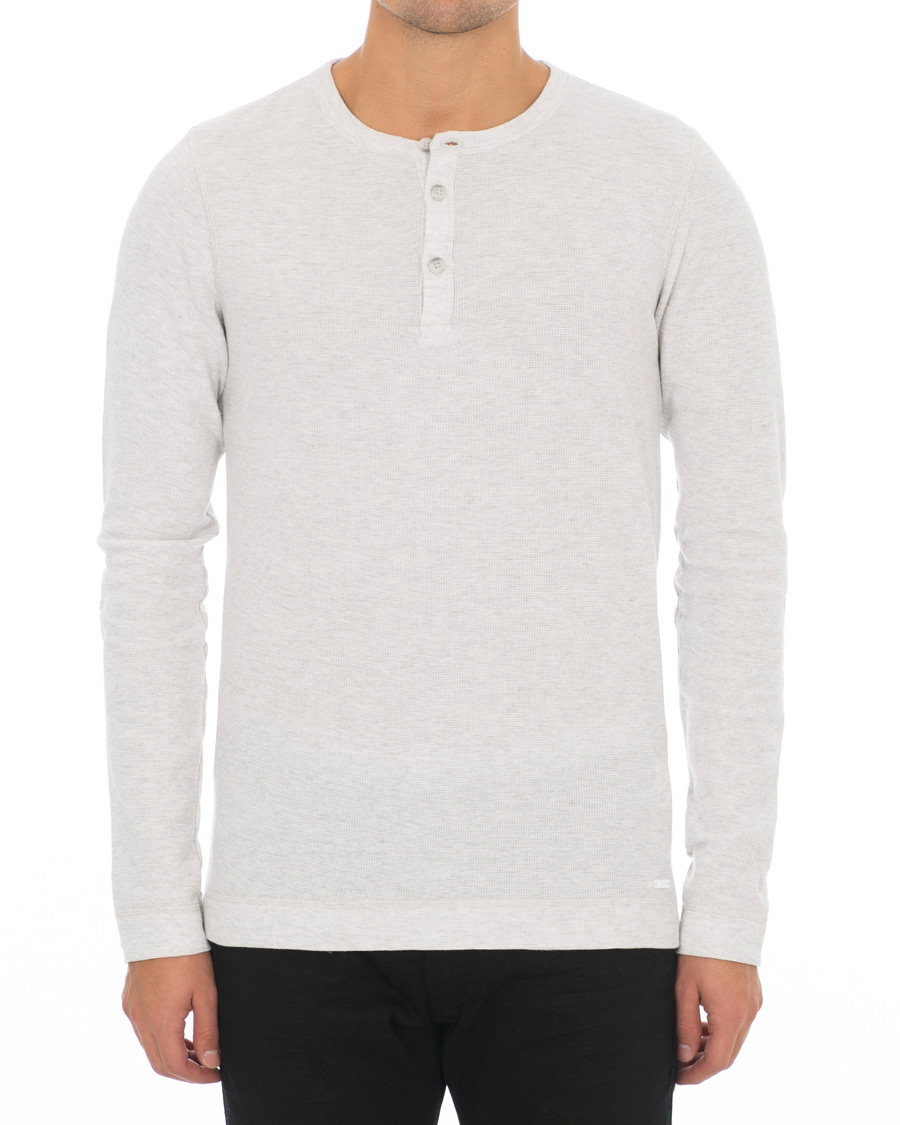 Herr | Tröjor | BOSS ORANGE | BOSS Casual Trix Fine Heather Waffle Henley Natural