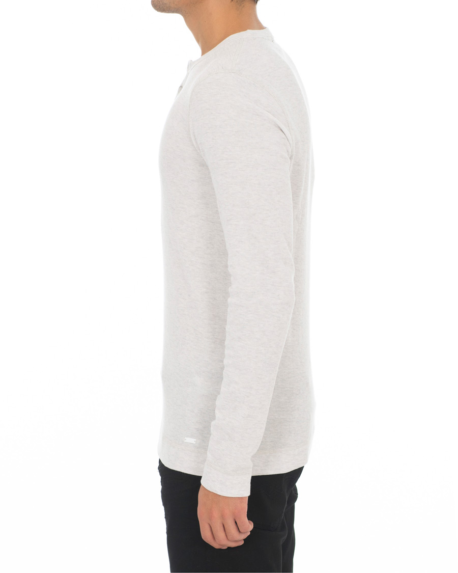 Herr | Tröjor | BOSS ORANGE | BOSS Casual Trix Fine Heather Waffle Henley Natural