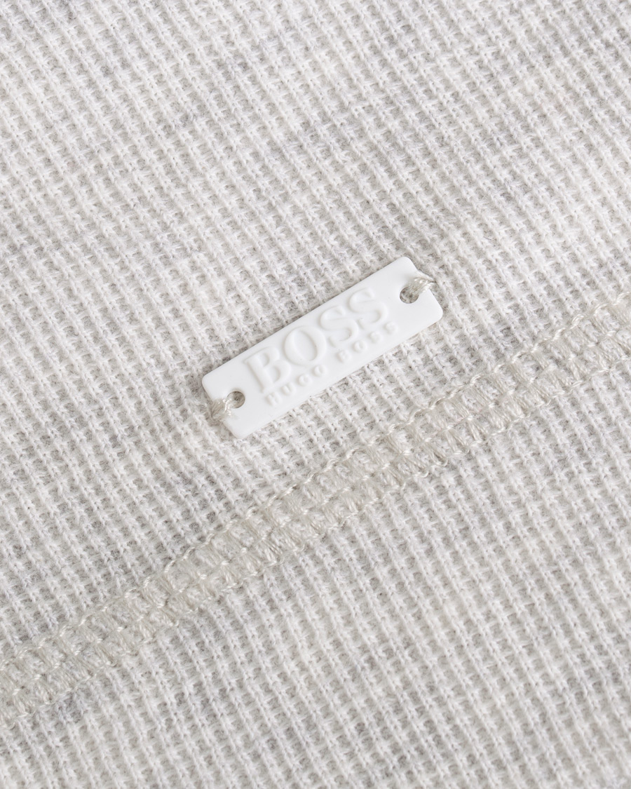 Herr | Tröjor | BOSS ORANGE | BOSS Casual Trix Fine Heather Waffle Henley Natural