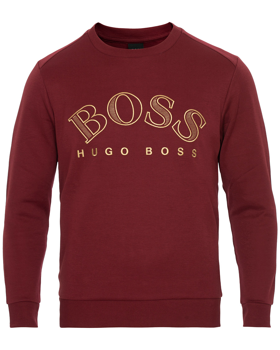 Herr | Tröjor | BOSS GREEN | BOSS Athleisure Salbo Crew Neck Sweathirt Dark Pink