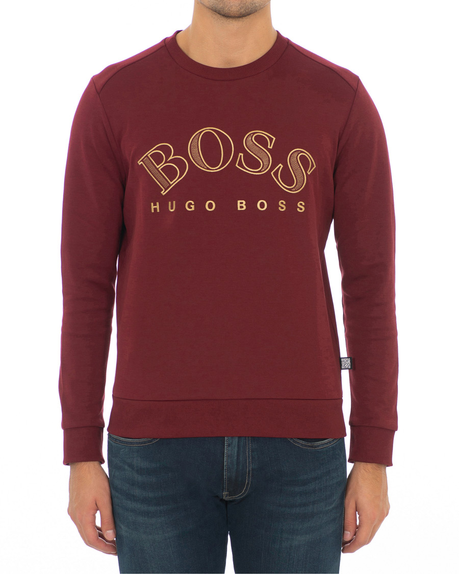 Herr | Tröjor | BOSS GREEN | BOSS Athleisure Salbo Crew Neck Sweathirt Dark Pink
