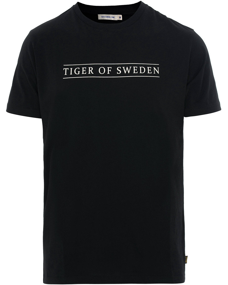 Herr | T-Shirts | Tiger of Sweden Jeans | Fleek Printed Crew Neck Tee Black