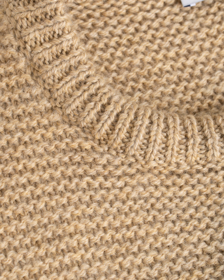 Herr | Tröjor | Tiger of Sweden | Pike Wool Structured Knitted Sweatshirt Beige