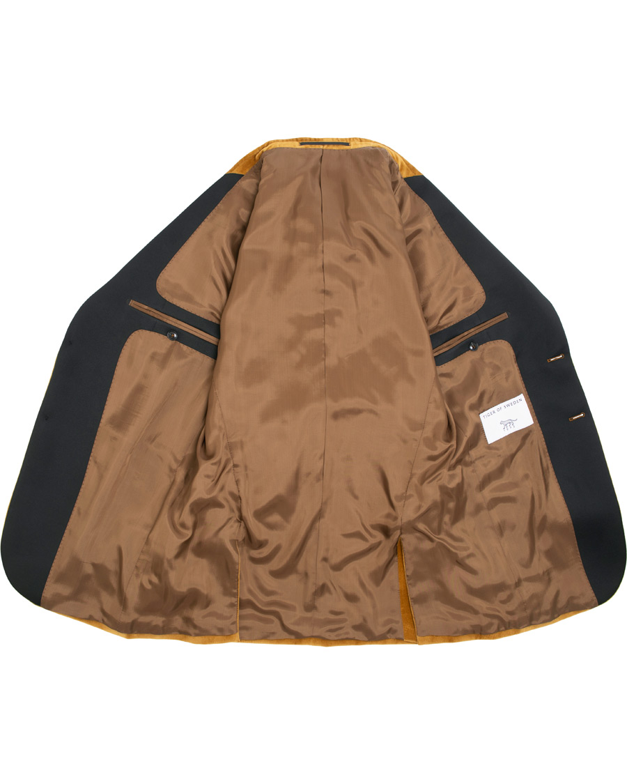 Herr | Kavajer | Tiger of Sweden | 1903 Velvet Tuxedo Blazer Mustard