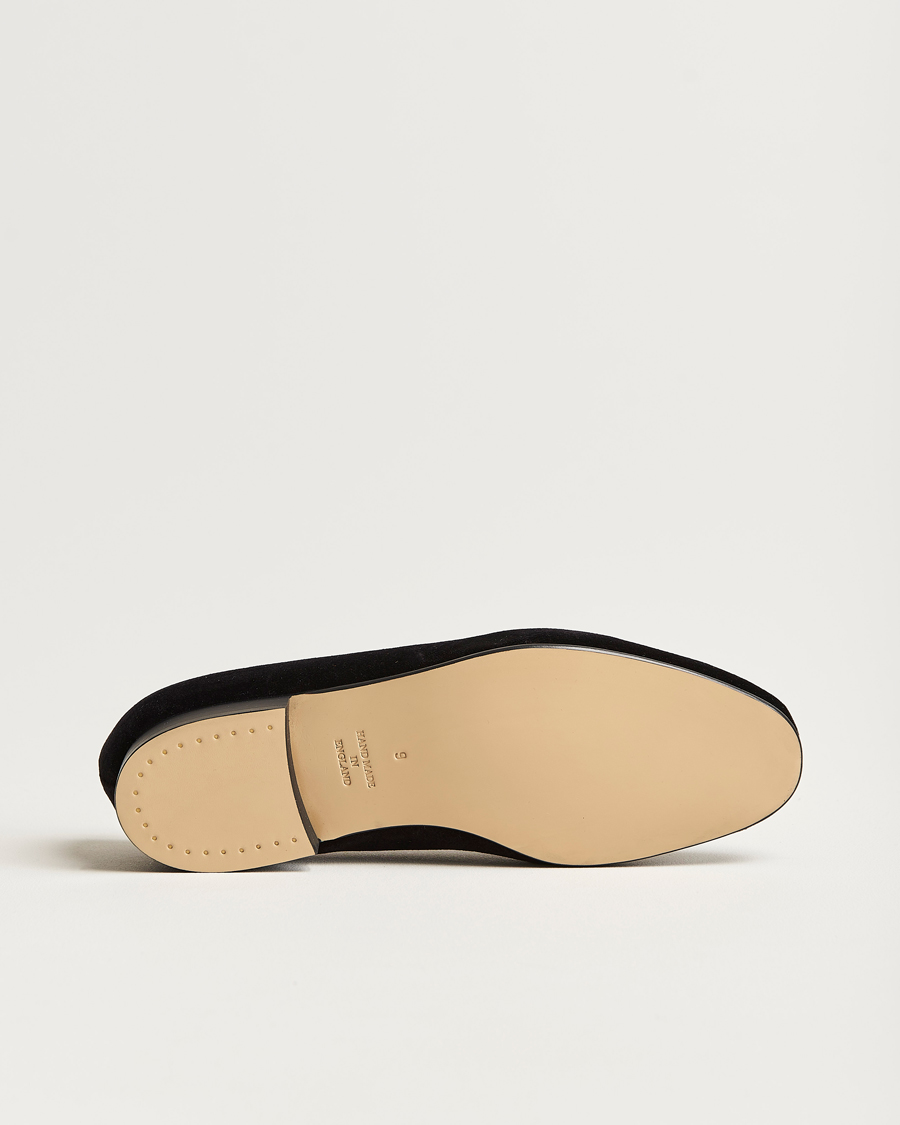 Herr | Loafers | Bowhill & Elliott | Opera Velvet Bow Pumps Black