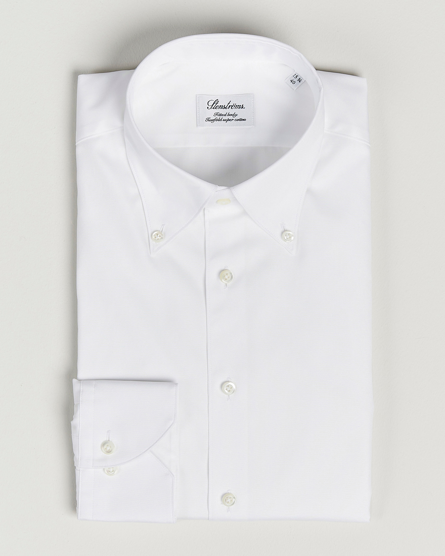 Herr | Skjortor | Stenströms | Fitted Body Button Down Shirt White
