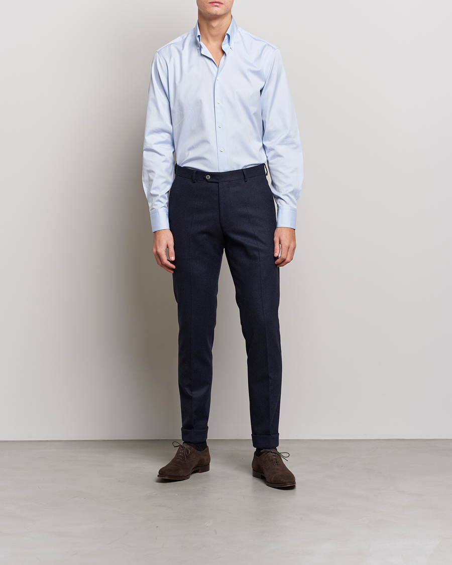 Herr | Avdelningar | Stenströms | Fitted Body Button Down Shirt Light Blue