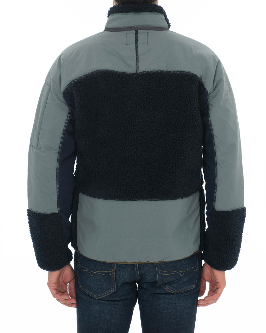Herr | Jackor | J.Crew | 8mm Pile Sherpa Full Zip Jacket Darkest Indigo