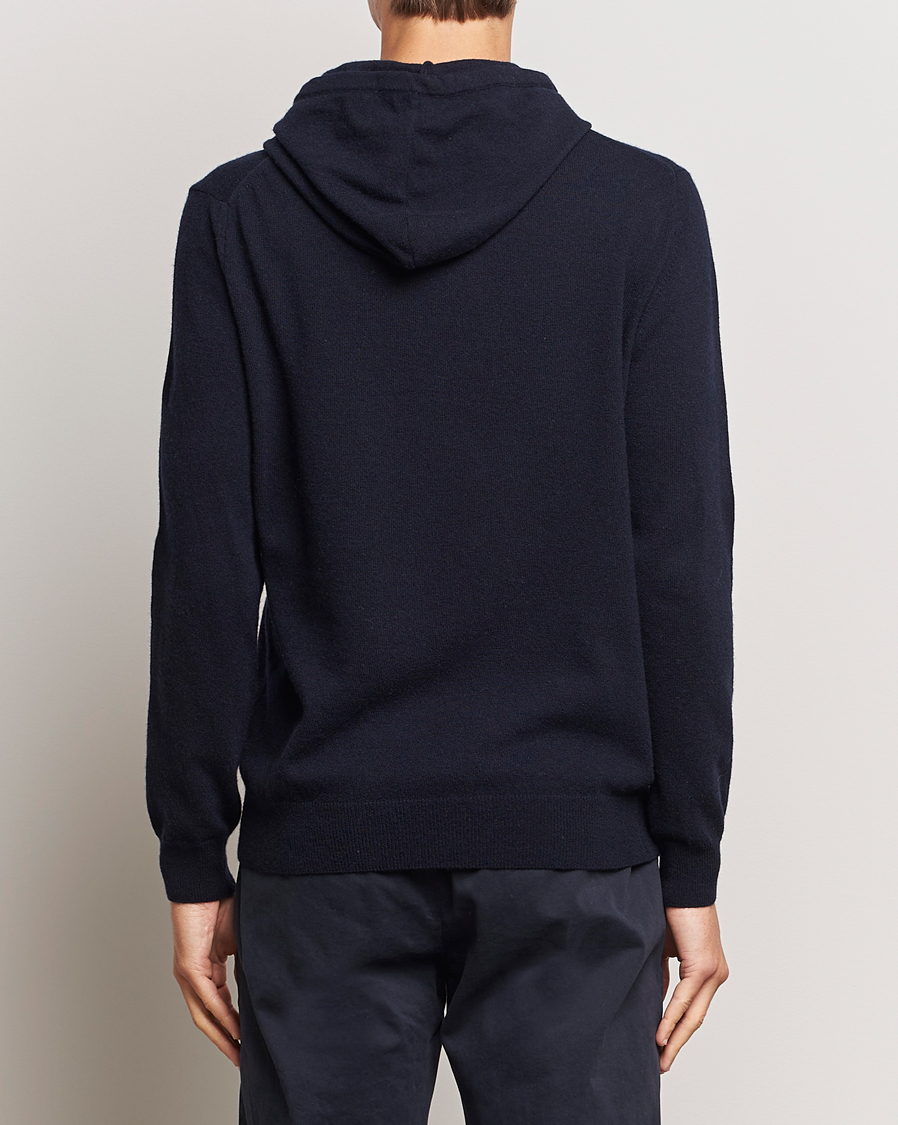 Herr | Tröjor | Oscar Jacobson | Pascal Wool/Cashmere Hoodie Navy