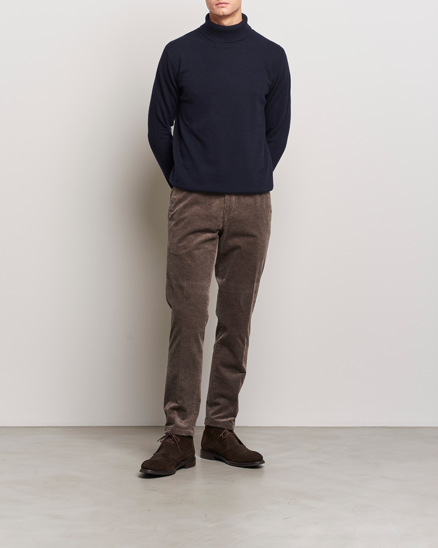 Herr | Tröjor | Oscar Jacobson | Salim Wool/Cashmere Rollneck Navy