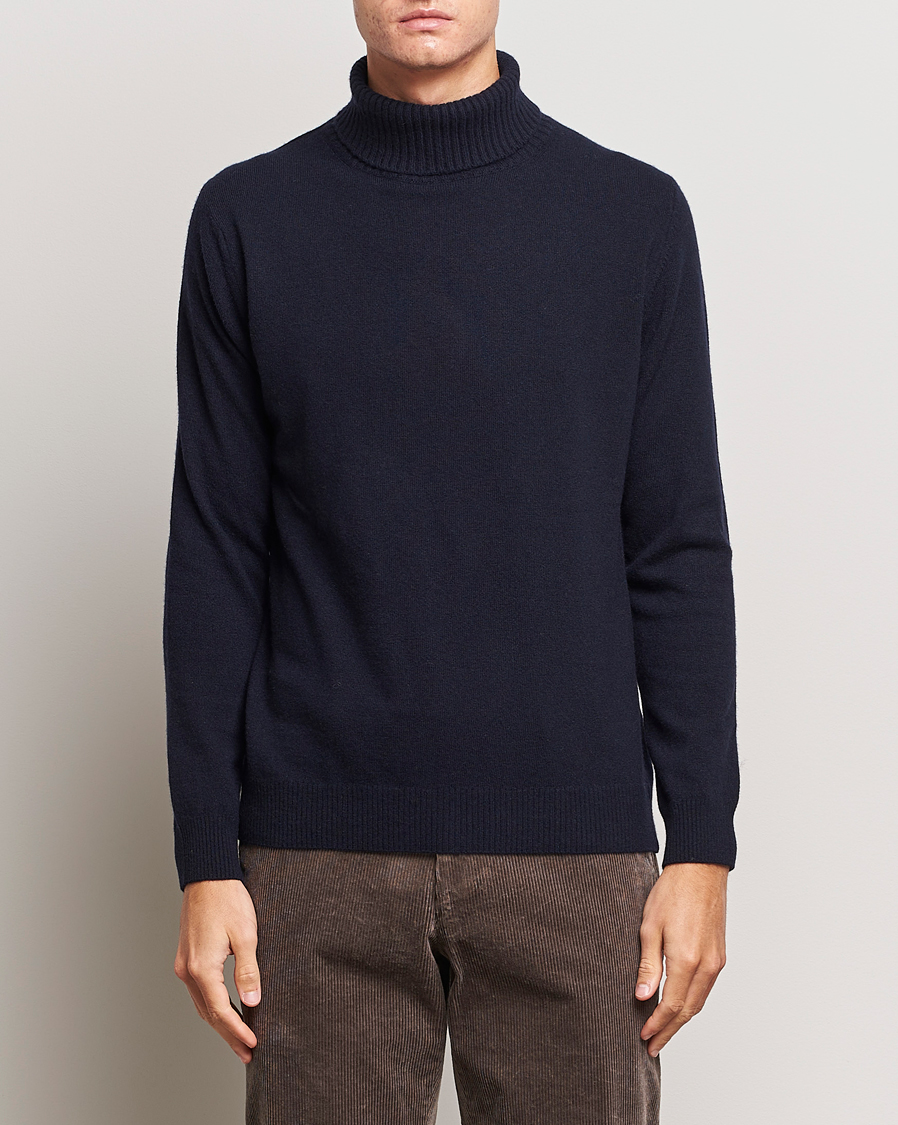 Herr | Tröjor | Oscar Jacobson | Salim Wool/Cashmere Rollneck Navy