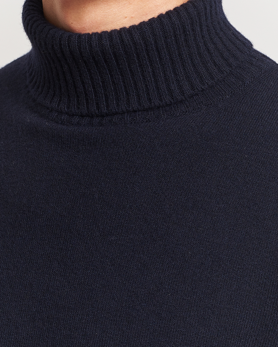 Herr | Tröjor | Oscar Jacobson | Salim Wool/Cashmere Rollneck Navy