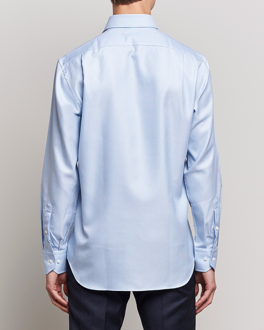 Herr | Skjortor | Stenströms | Fitted Body Houndstooth Shirt Blue