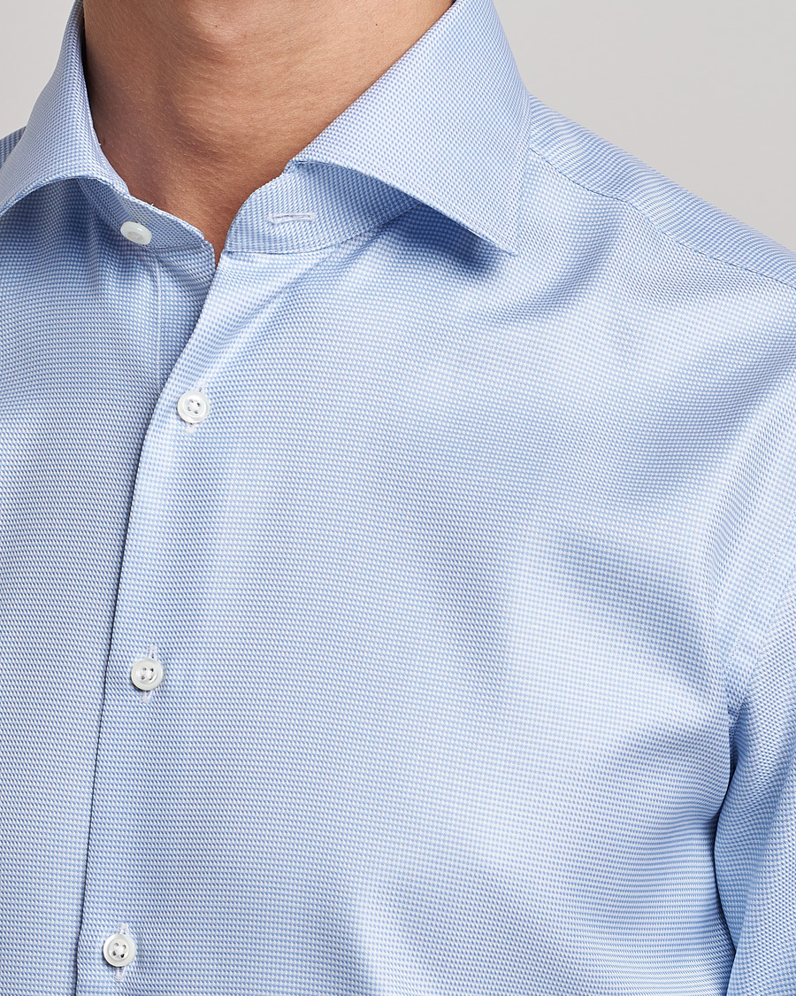 Herr | Skjortor | Stenströms | Fitted Body Houndstooth Shirt Blue