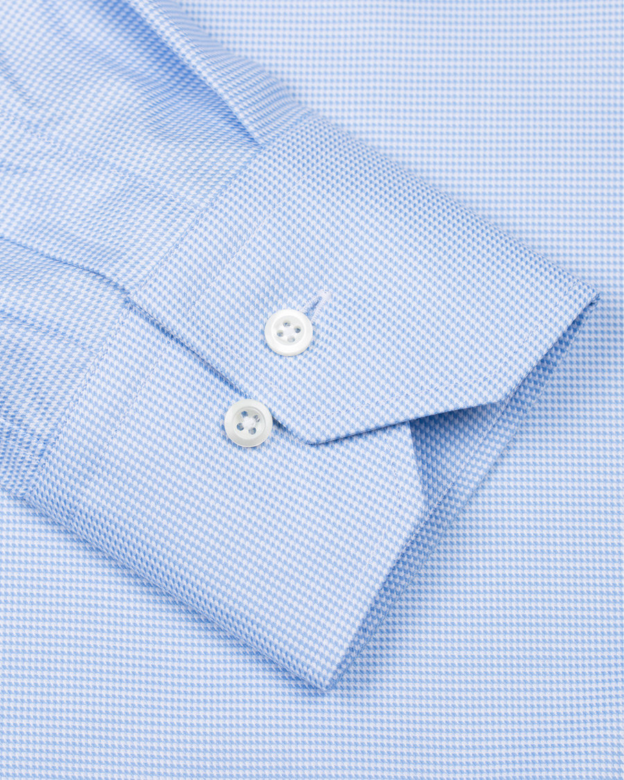 Herr | Skjortor | Stenströms | Fitted Body Houndstooth Shirt Blue