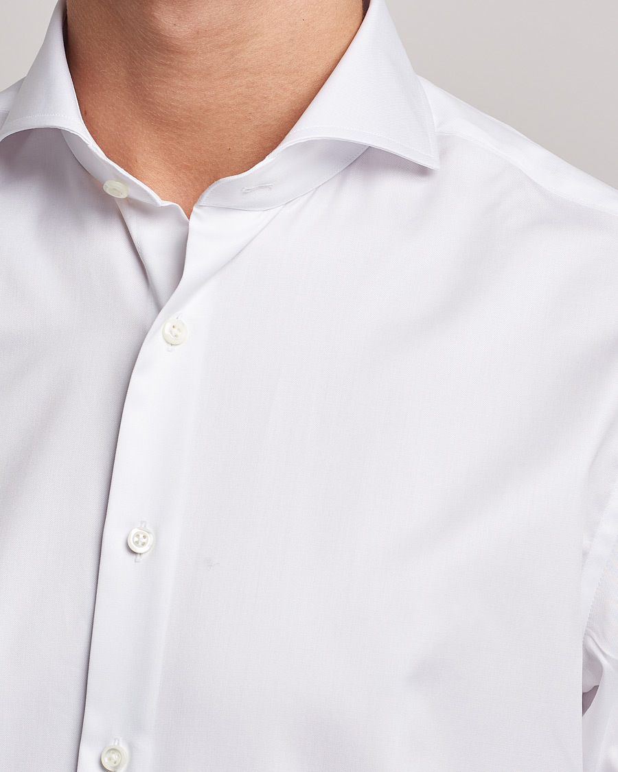 Herr | Skjortor | Stenströms | Fitted Body Extreme Cut Away Shirt White