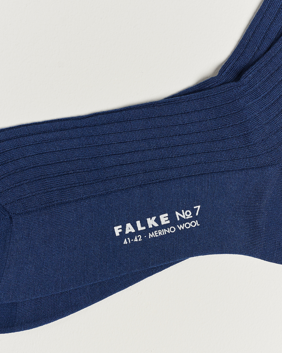 Herr |  | Falke | No. 7 Finest Merino Ribbed Socks Royal Blue