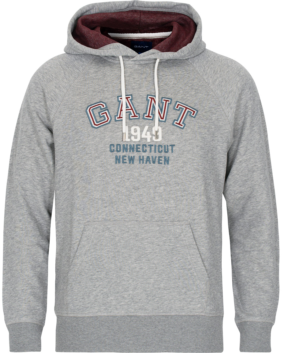 Herr | Tröjor | GANT | Graphic Sweat Hoodie Grey Melange