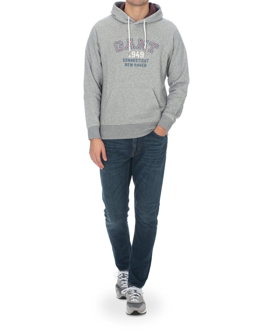 Herr | Tröjor | GANT | Graphic Sweat Hoodie Grey Melange