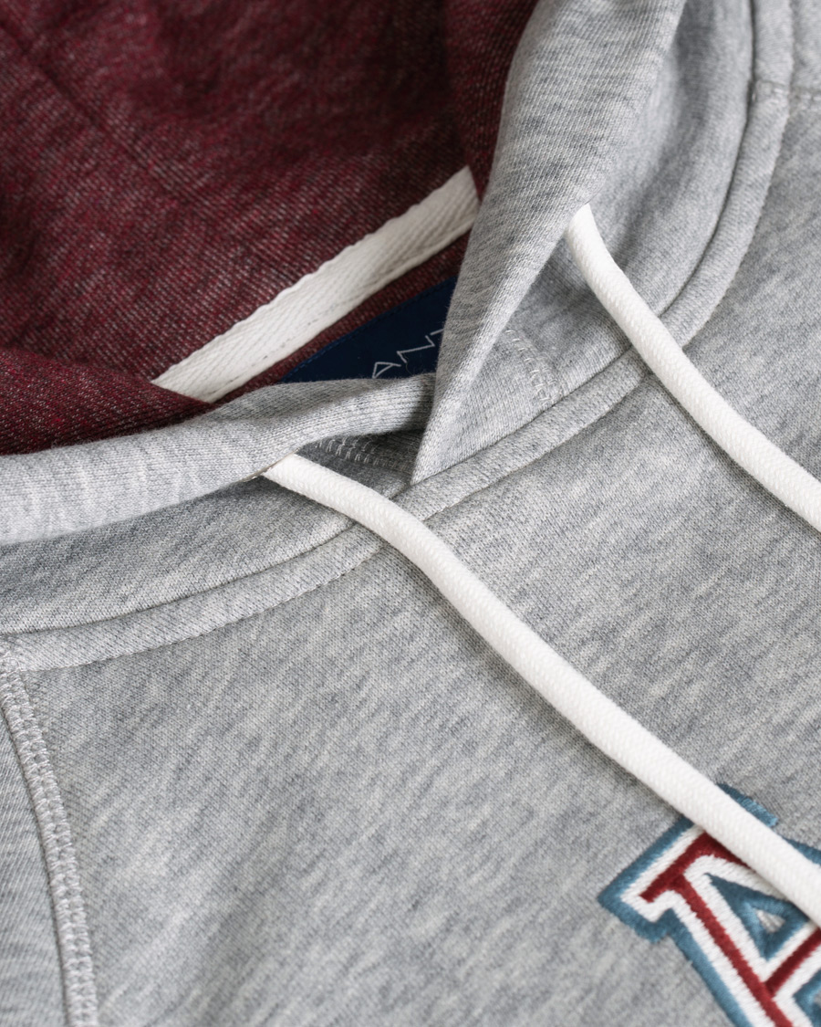 Herr | Tröjor | GANT | Graphic Sweat Hoodie Grey Melange
